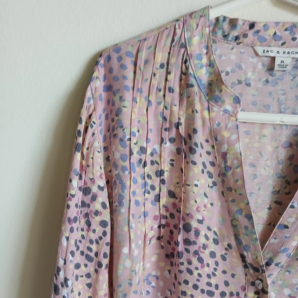 Zac & Rachel Multicolor Blouse Top Size XL - Picture 7 of 13